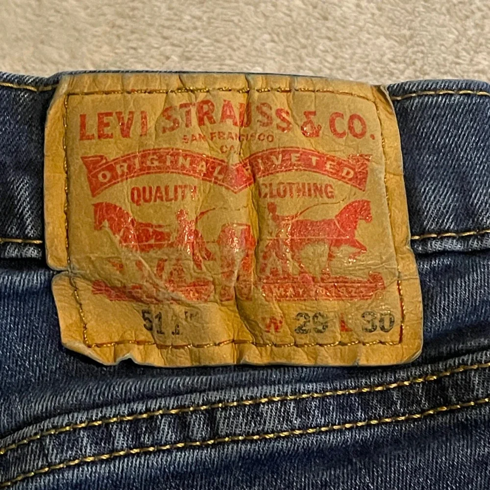 Vintage Levis 511 Slim Fit Jeans‎ Mens 29x30 Blue Dark Wash Denim Pants Stretch